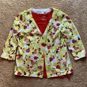 Ladybug Cardigan Set